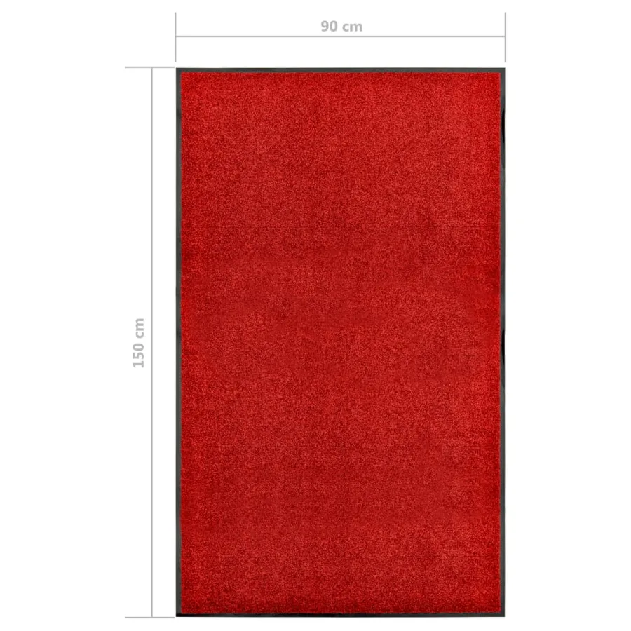 Paillasson lavable Rouge 90x150 cm - 6