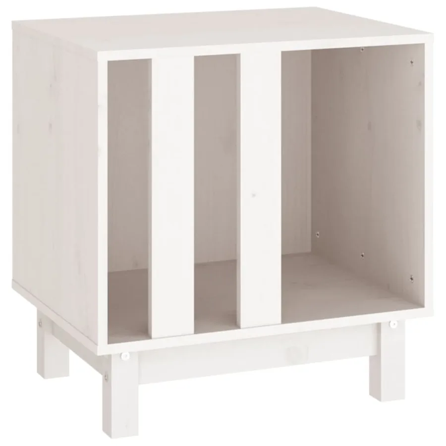 Niche pour chien Blanc 50x40x52 cm Bois de pin massif - 2