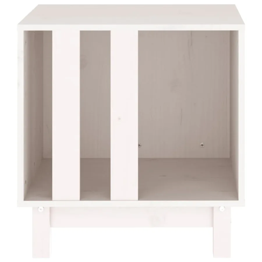 Niche pour chien Blanc 50x40x52 cm Bois de pin massif - 4