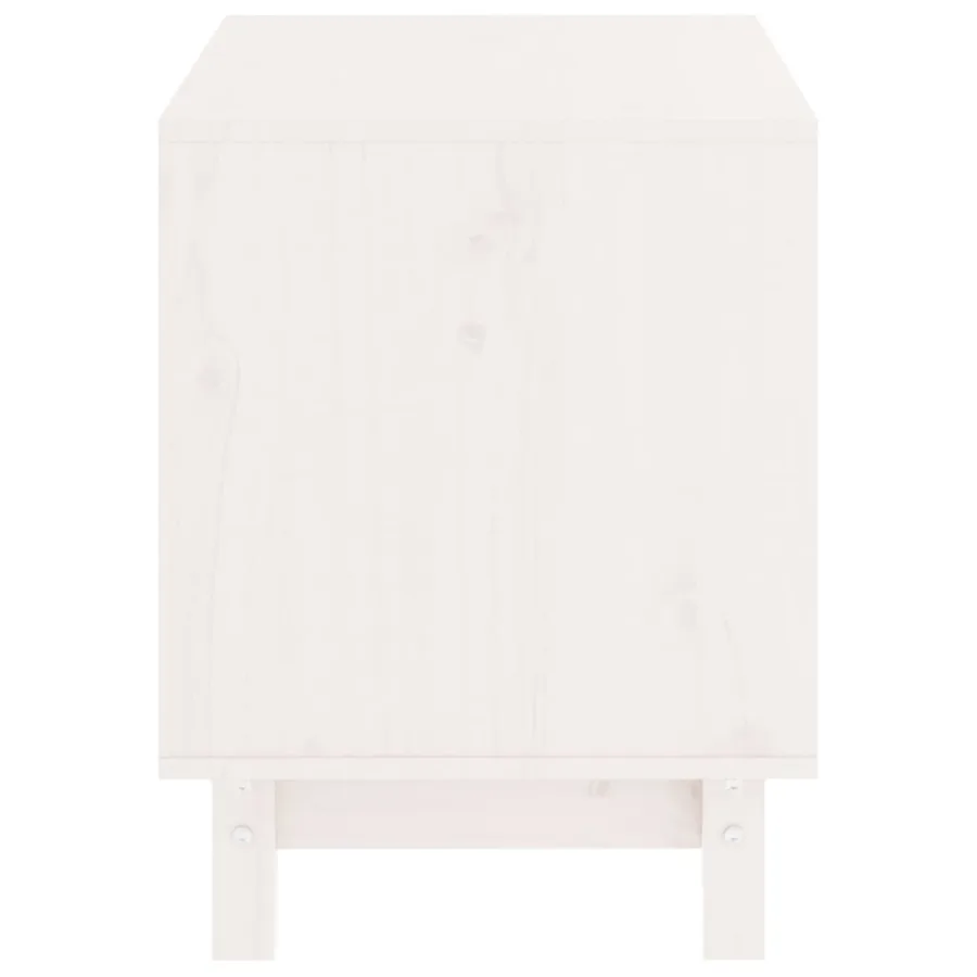 Niche pour chien Blanc 50x40x52 cm Bois de pin massif - 5