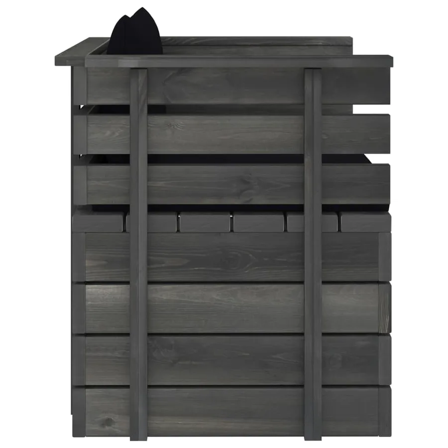 Fauteuil de jardin avec coussins Bois de pin - 4