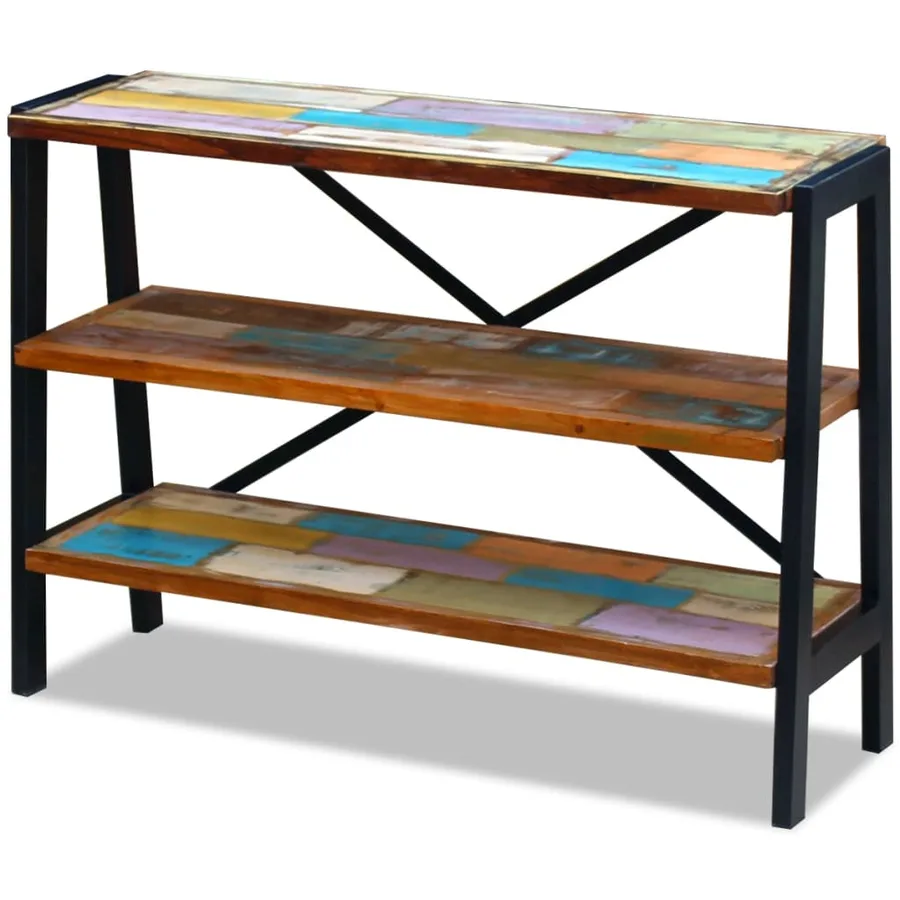 Buffet 3 étagères Bois de récupération massif - 2