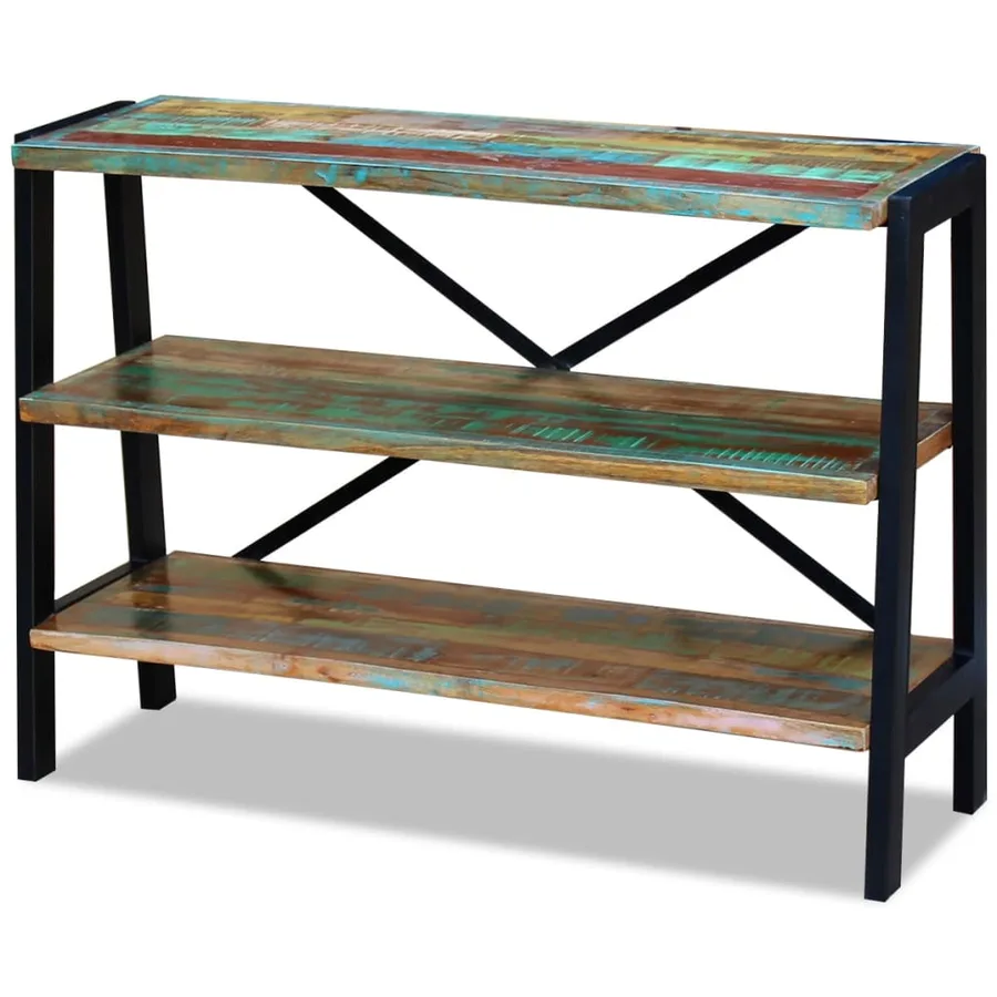Buffet 3 étagères Bois de récupération massif - 3