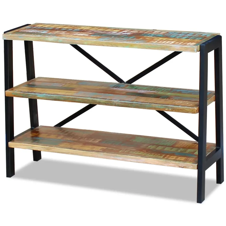 Buffet 3 étagères Bois de récupération massif - 5