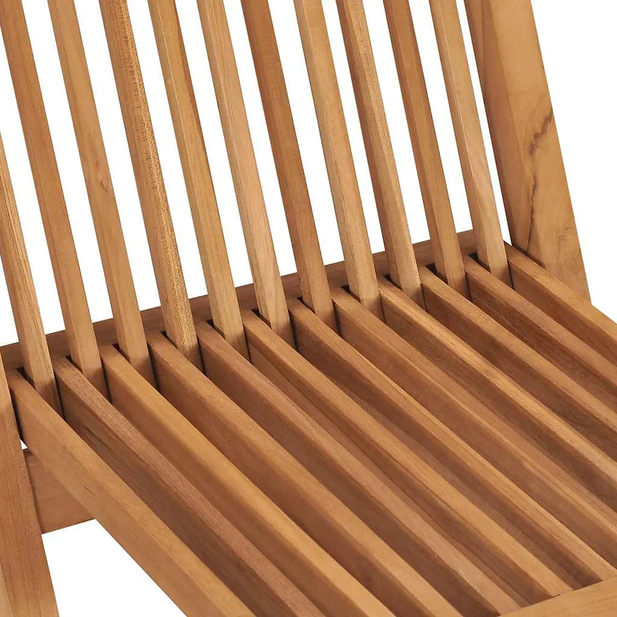 Ensemble à dîner d'extérieur pliable 5 pcs Bois solide de teck - 11