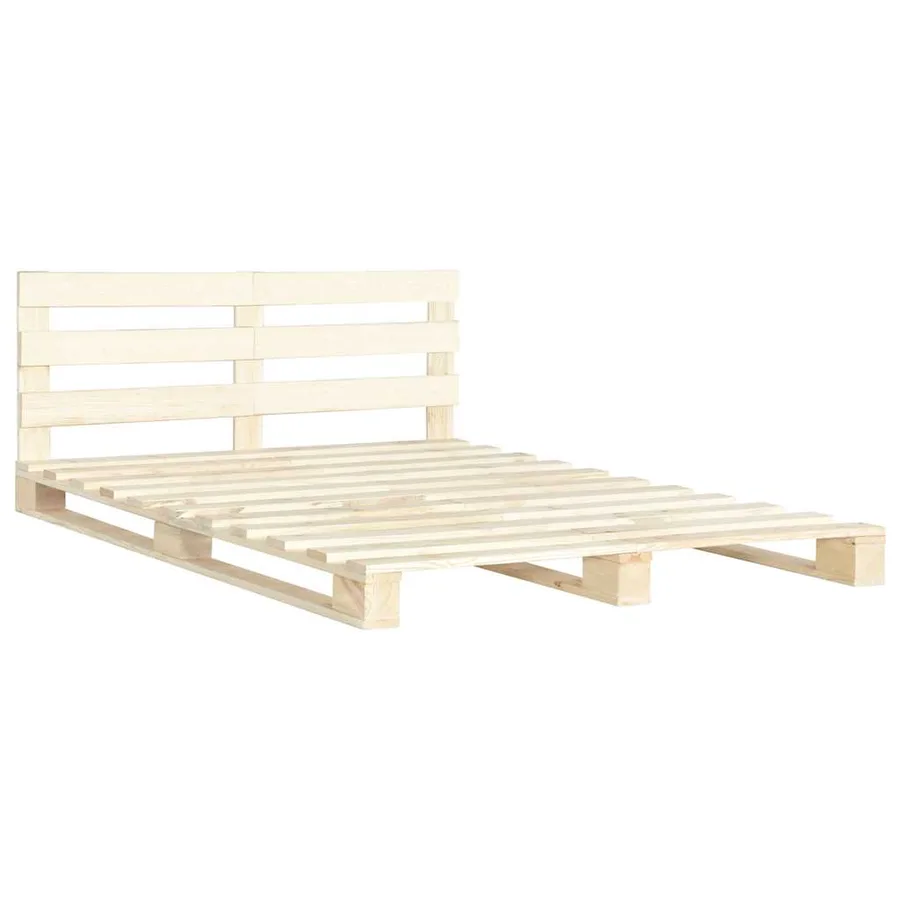 Cadre de lit de palette sans matelas 160x200 cm bois massif pin - 2