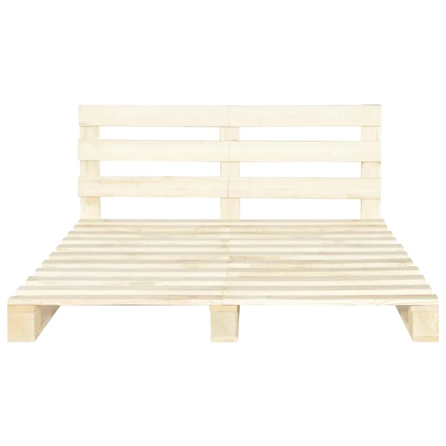 Cadre de lit de palette sans matelas 160x200 cm bois massif pin - 3