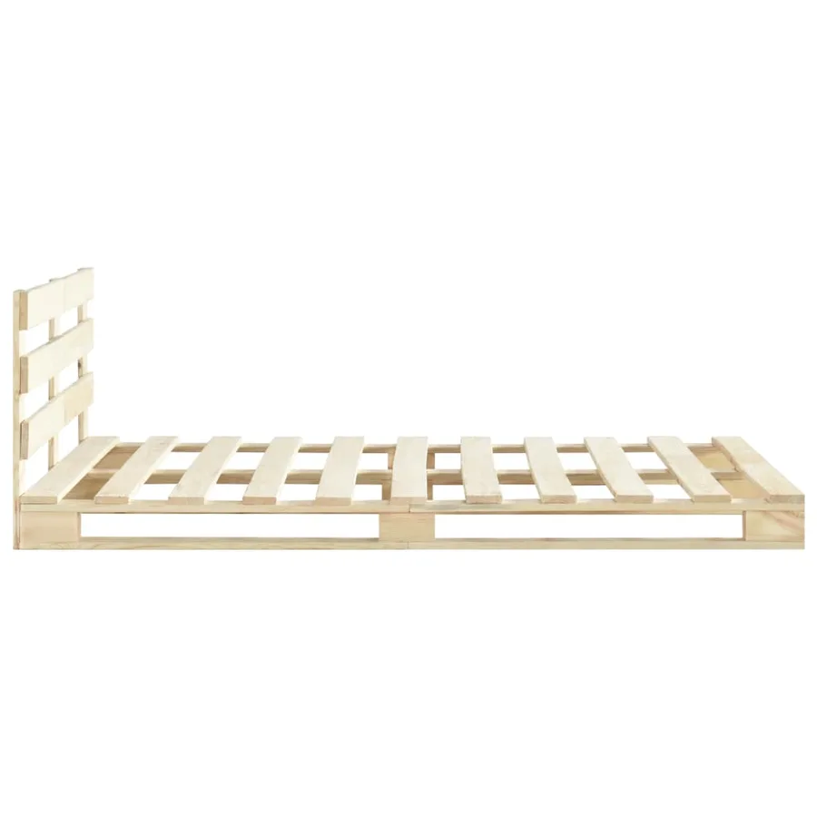 Cadre de lit de palette sans matelas 160x200 cm bois massif pin - 4