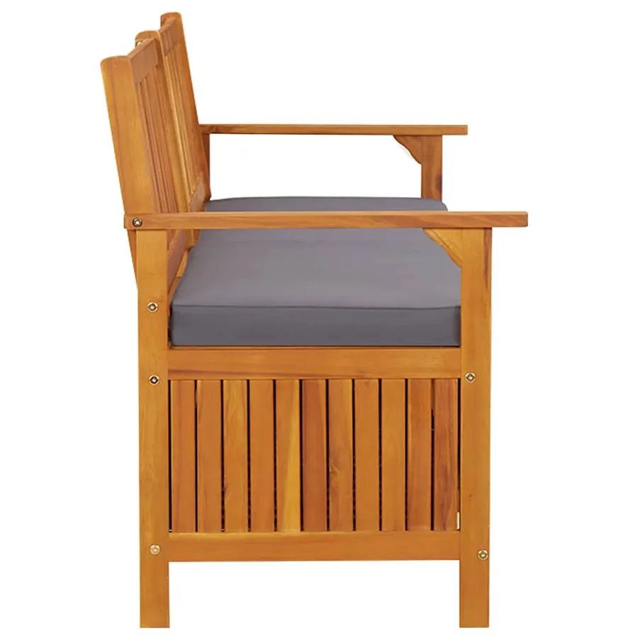 Banc de rangement avec coussin 170 cm Bois d'acacia solide - 3
