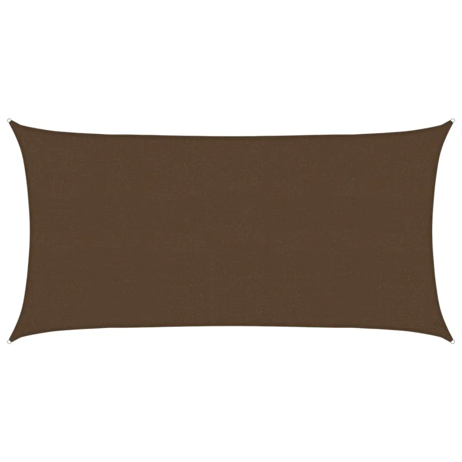 Voile d'ombrage 160 g/m² Marron 2,5x4,5 m PEHD - 2