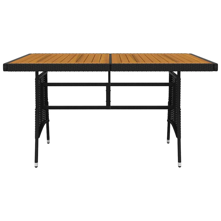 Ensemble à manger d'extérieur 7 pcs Résine tressée Noir - 7