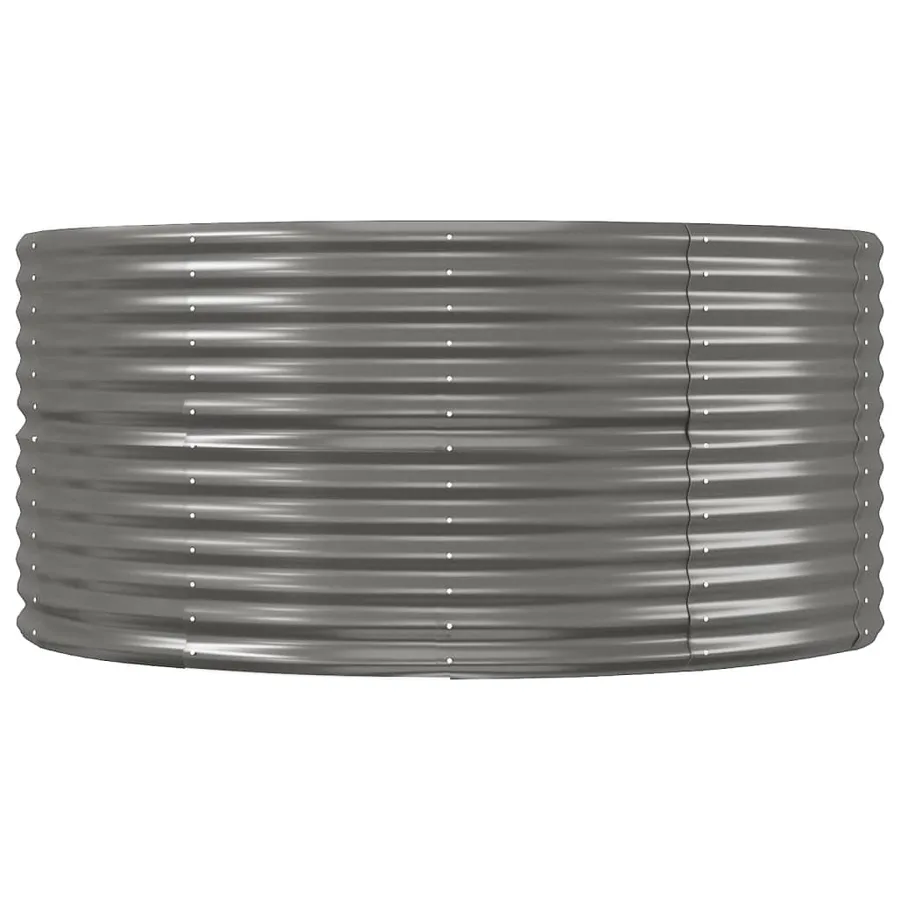 Lit surélevé de jardin Gris 291x140x68cm Acier galvanisé - 4