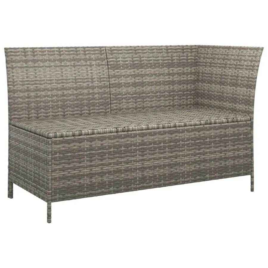 Salon de jardin 3 pcs avec coussins Gris Résine tressée - 6