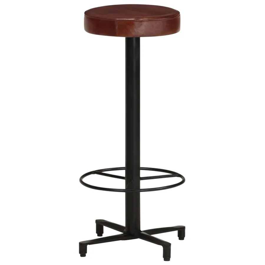 Tabourets de bar lot de 2 76 cm cuir véritable - 2