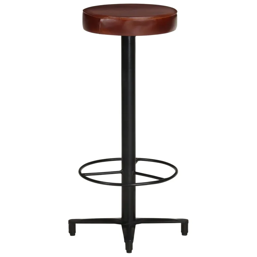 Tabourets de bar lot de 2 76 cm cuir véritable - 3