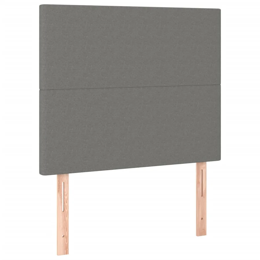 Sommier à lattes de lit avec matelas Gris foncé 100x200cm Tissu - 6