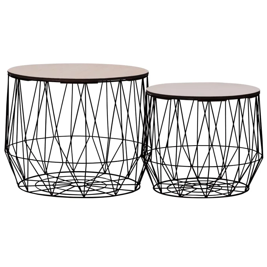 Tables basses 2 pcs noir - 2
