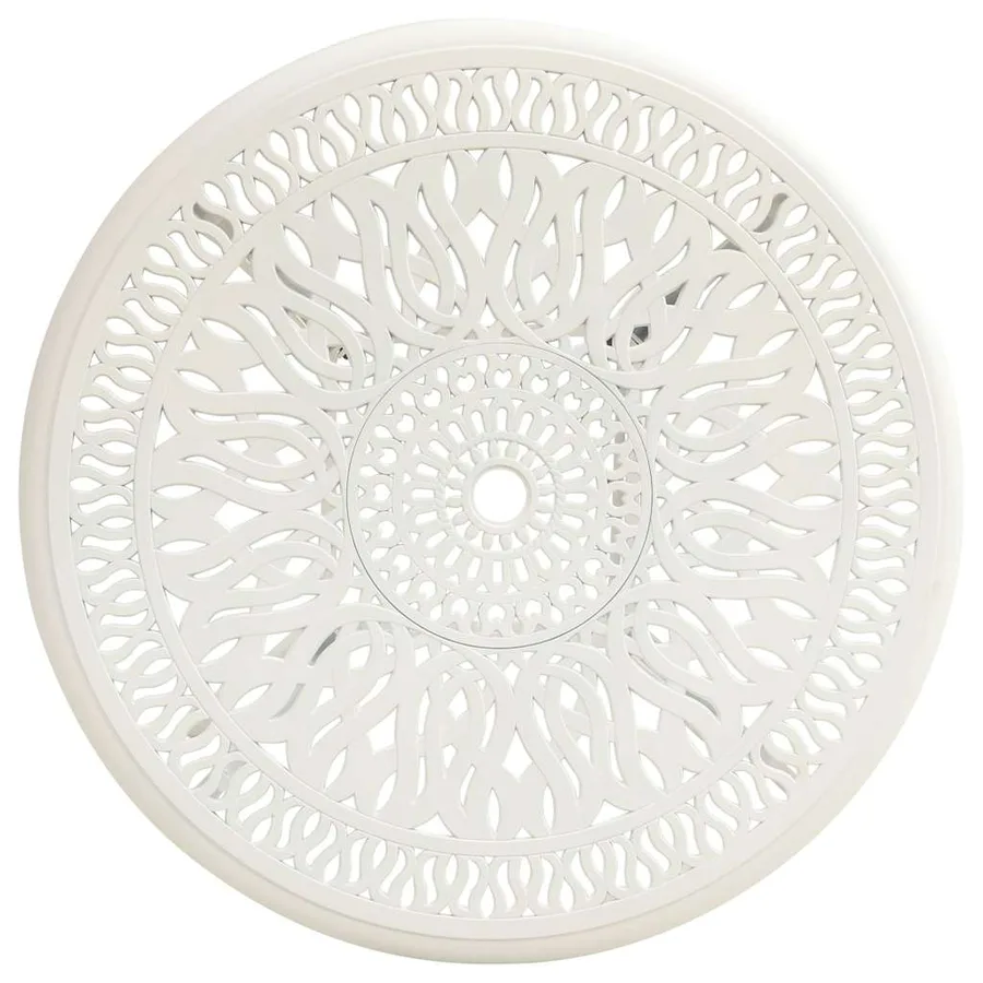Ensemble de bistro 5 pcs Aluminium coulé Blanc - 12