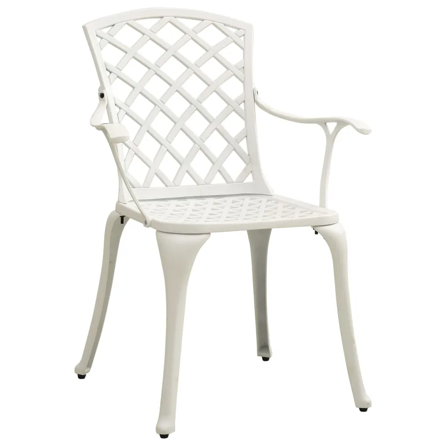 Ensemble de bistro 5 pcs Aluminium coulé Blanc - 4