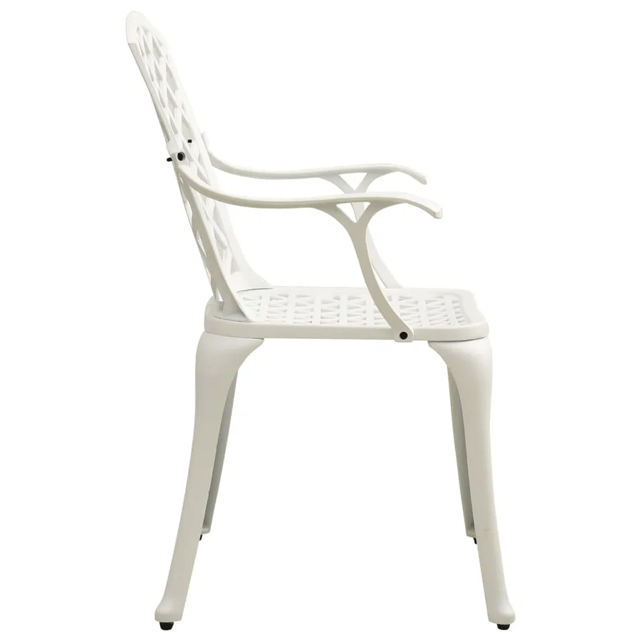 Ensemble de bistro 5 pcs Aluminium coulé Blanc - 6