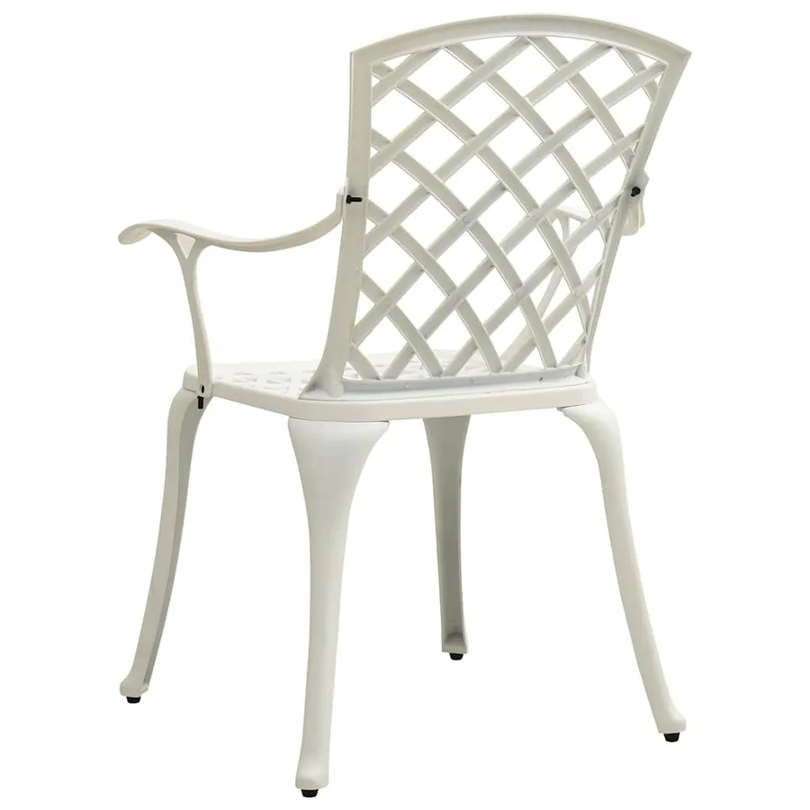 Ensemble de bistro 5 pcs Aluminium coulé Blanc - 7