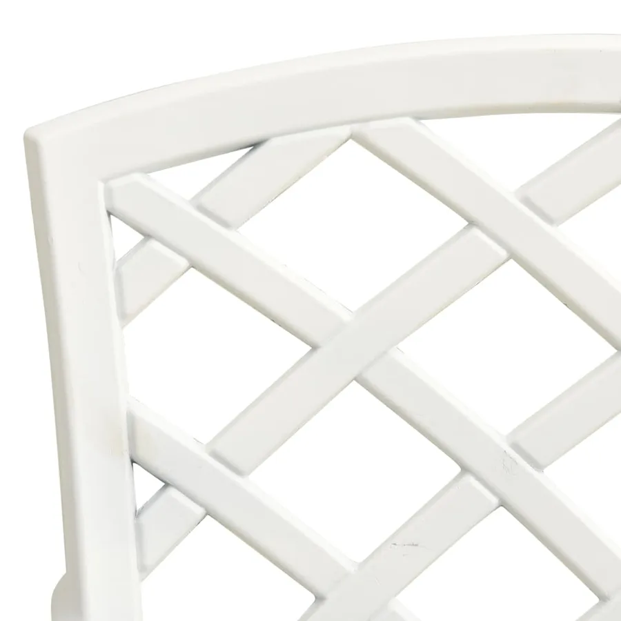 Ensemble de bistro 5 pcs Aluminium coulé Blanc - 9