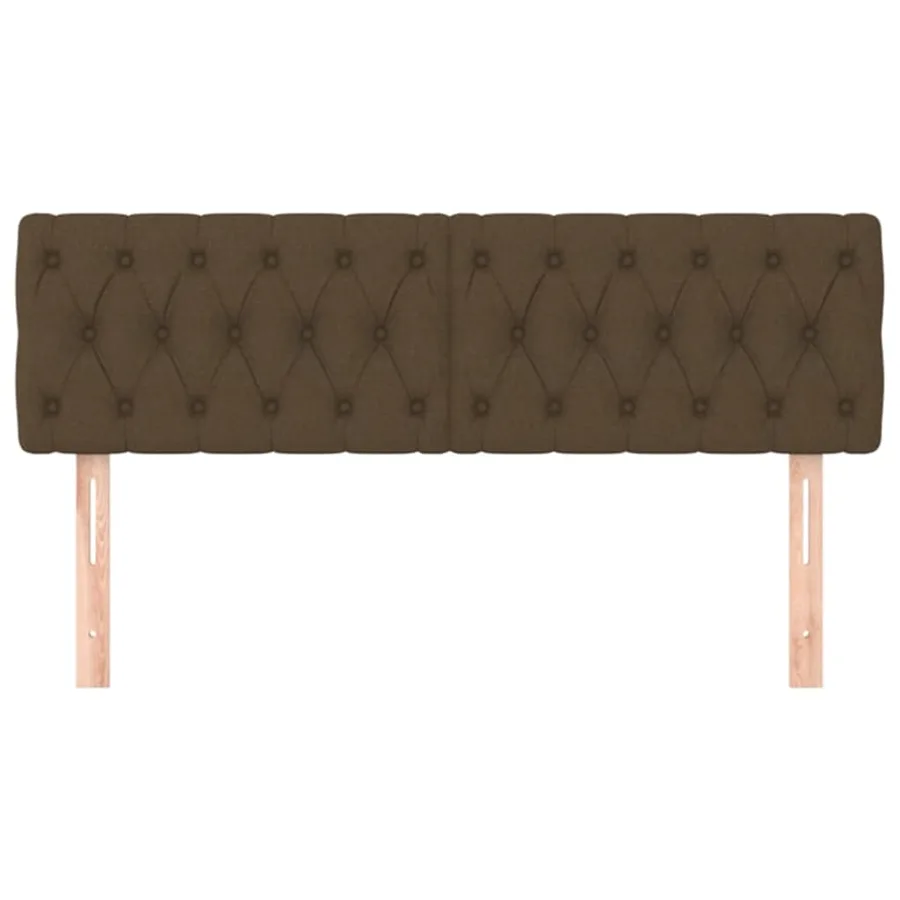 Têtes de lit Marron foncé 160 x 7 x 78/88 cm Tissu - 3