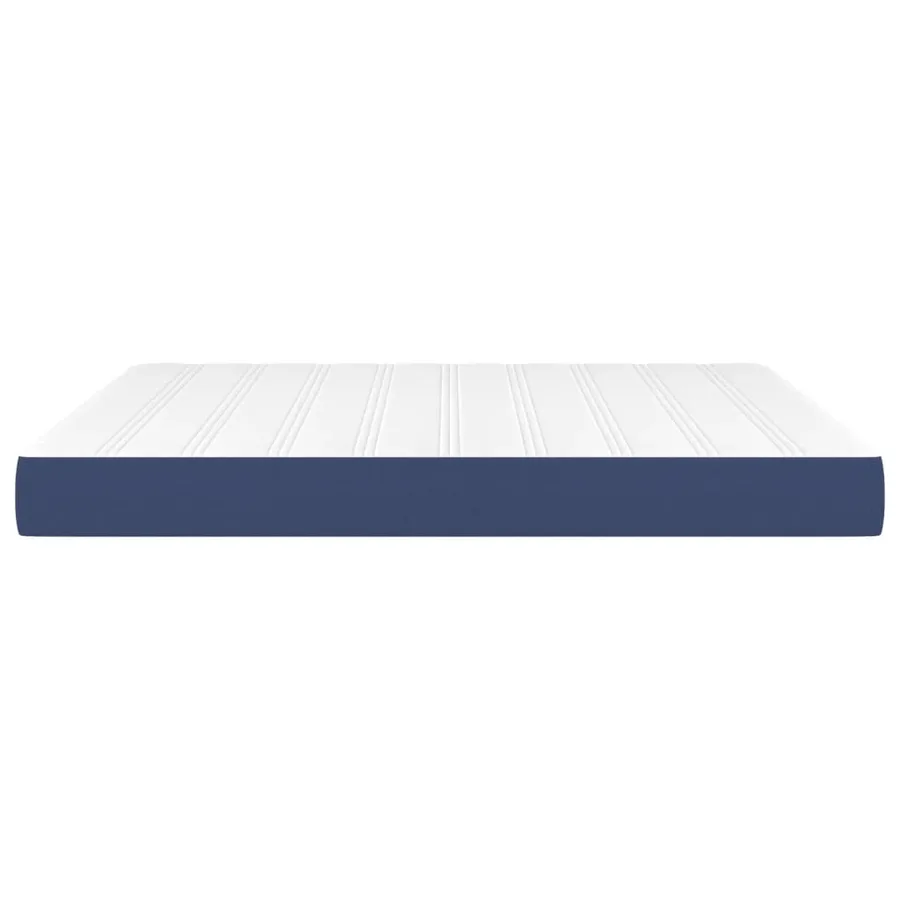 Matelas de lit à ressorts ensachés fermeté moyenne Bleu 160x200x20 cm Tissu - 4