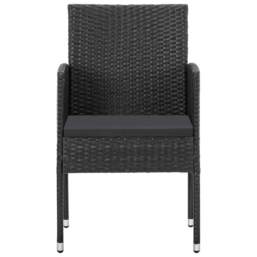 Ensemble à manger de jardin 5 pcs Noir - 4