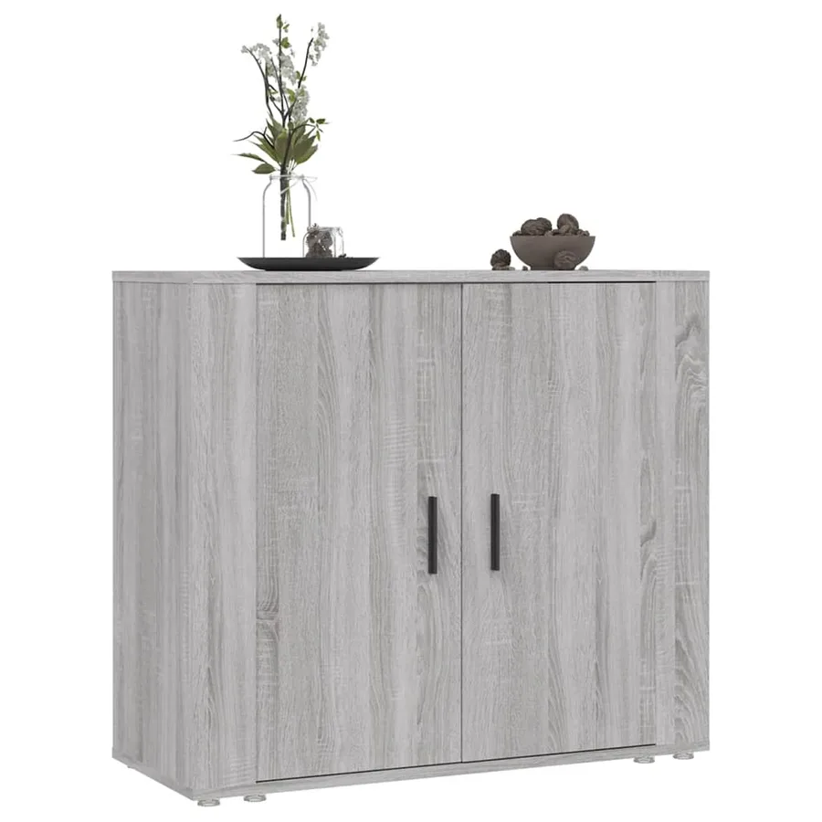 Buffet Sonoma gris 80x33x70 cm Bois d'ingénierie - 6