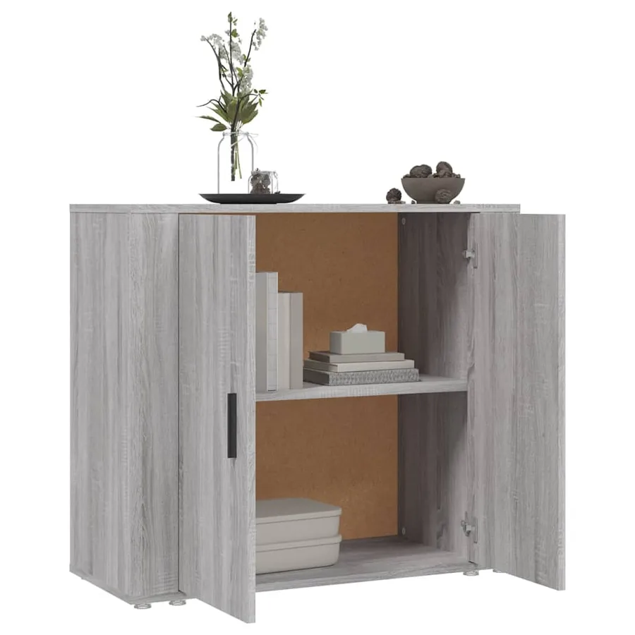 Buffet Sonoma gris 80x33x70 cm Bois d'ingénierie - 7
