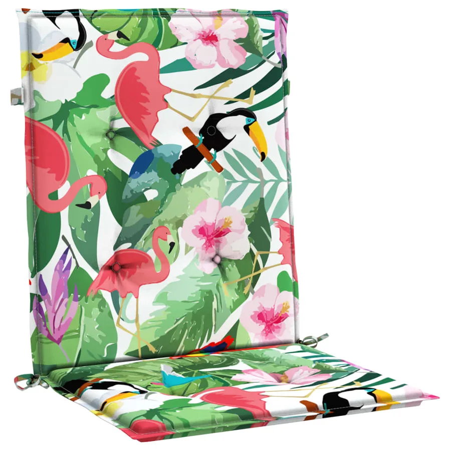 Coussins de chaise à dossier bas lot de 4 multicolore tissu - 5
