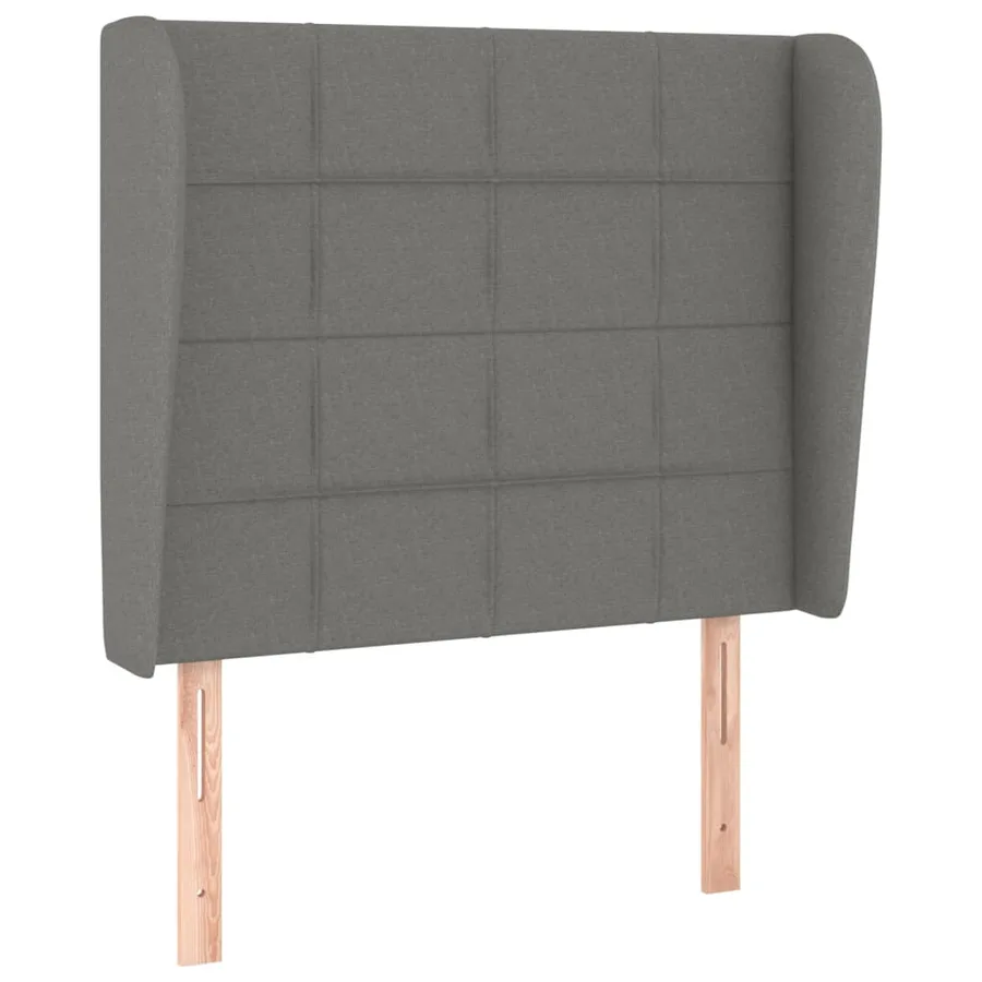 Sommier à lattes de lit avec matelas Gris foncé 90x200 cm Tissu - 6