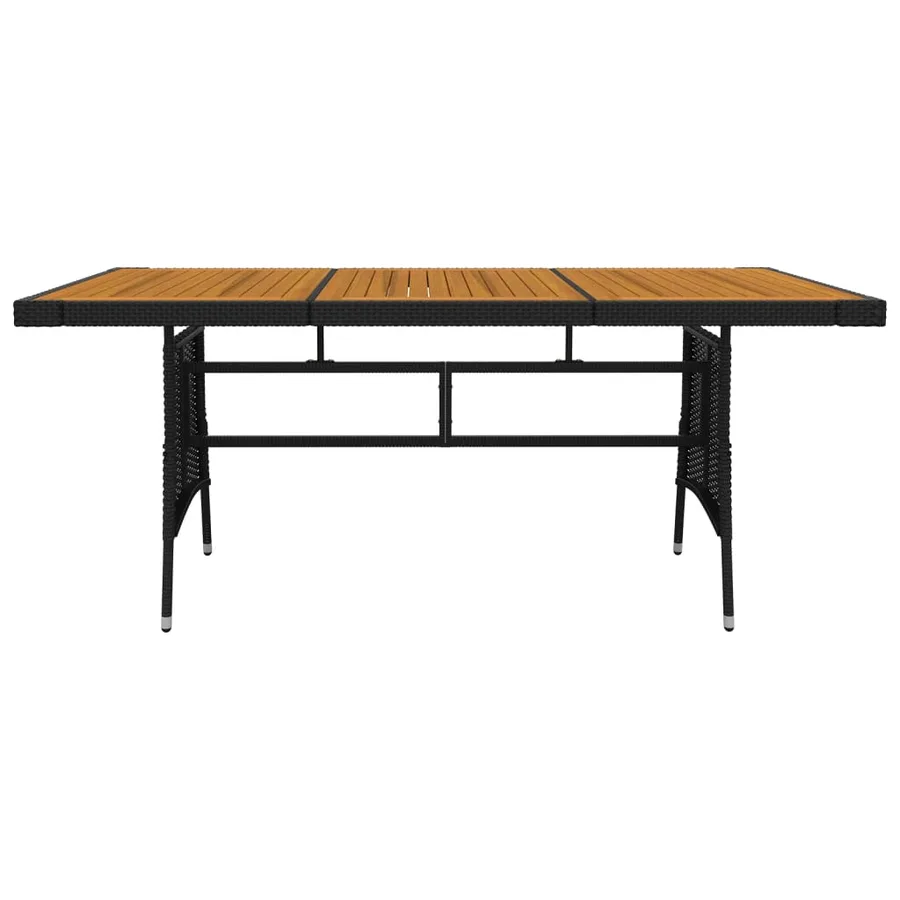 Ensemble à manger d'extérieur 9 pcs Résine tressée Noir - 7
