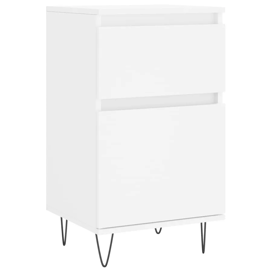 Buffet blanc 40x35x70 cm bois d’ingénierie - 2