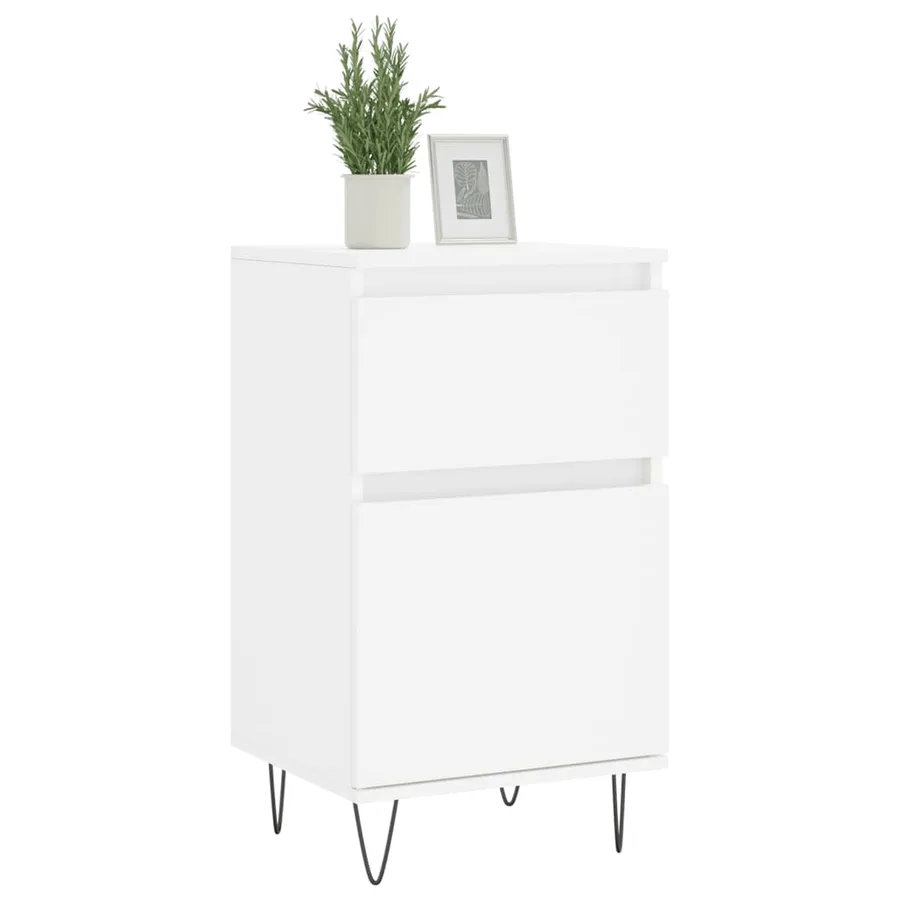 Buffet blanc 40x35x70 cm bois d’ingénierie - 3