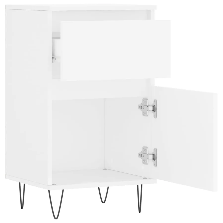 Buffet blanc 40x35x70 cm bois d’ingénierie - 6