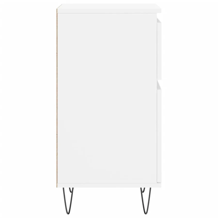 Buffet blanc 40x35x70 cm bois d’ingénierie - 7