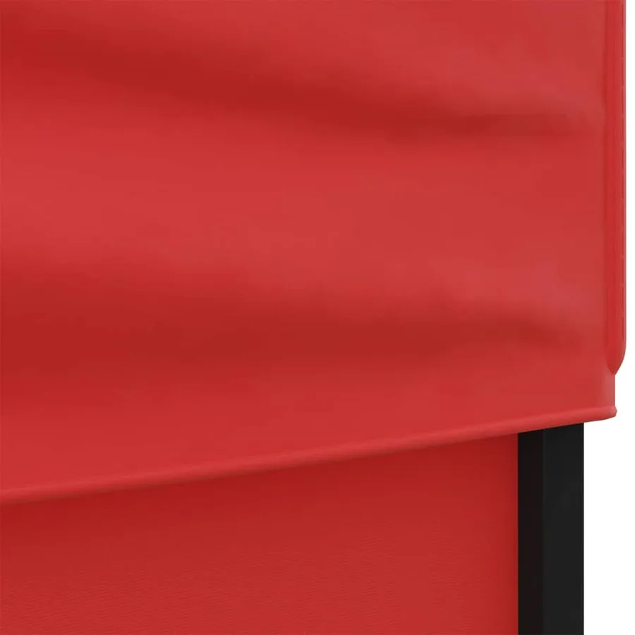 Tente de réception pliable avec parois Rouge 3x6 m - 8