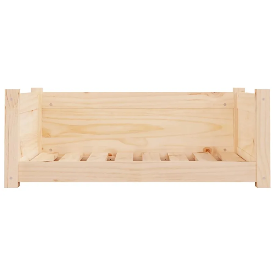 Lit pour chien 75,5x55,5x28 cm Bois massif de pin - 5