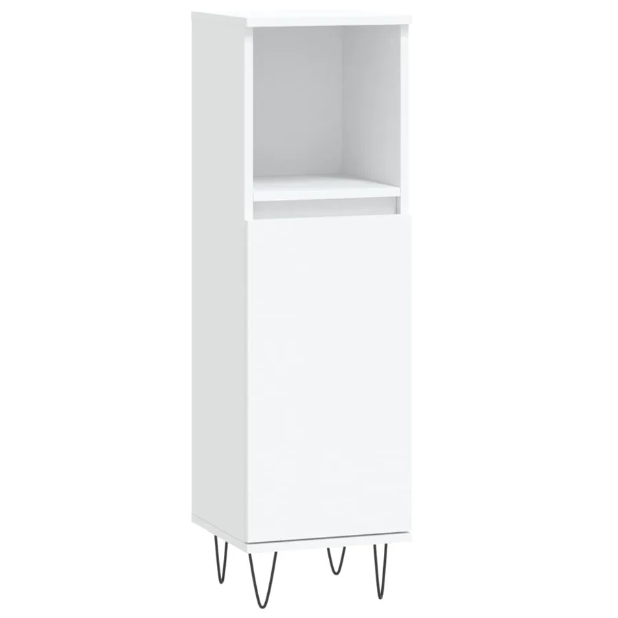 Ensemble de meubles salle de bain 3 pcs blanc bois d'ingénierie - 7