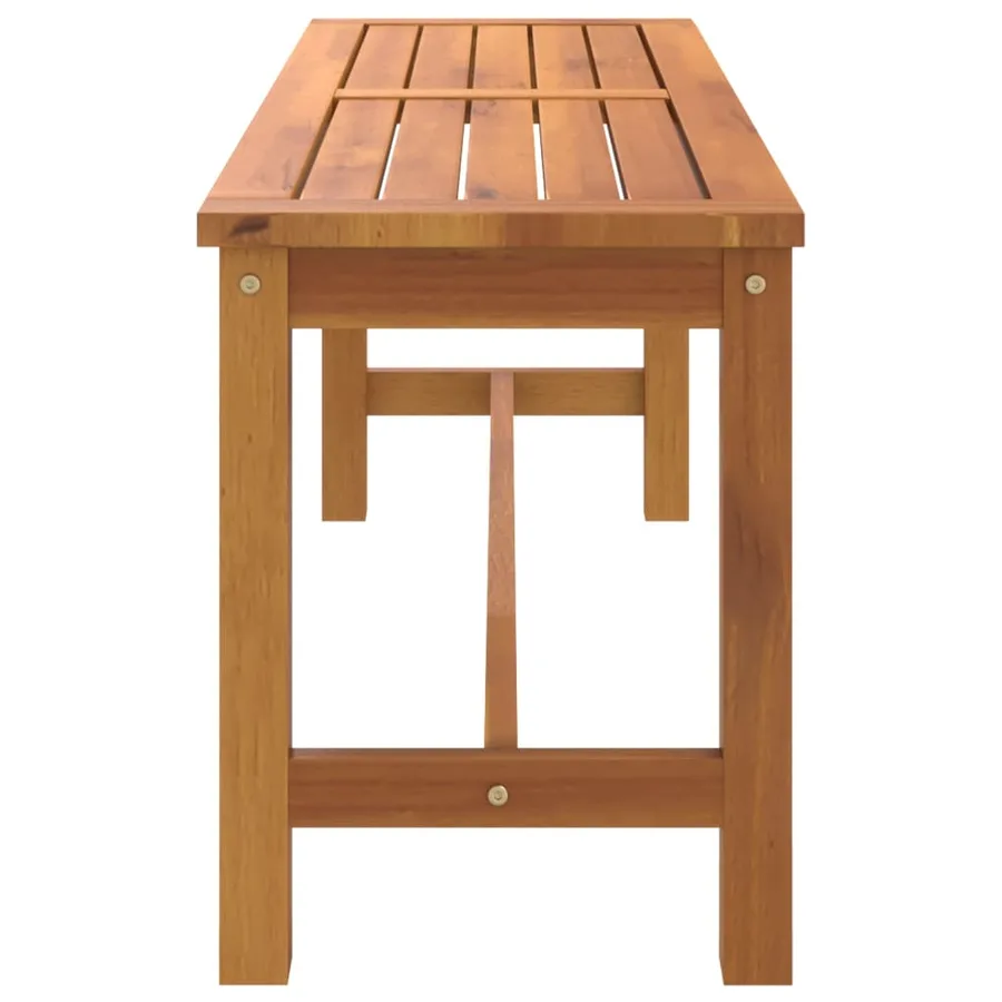 Banc de jardin 110x35x45 cm bois massif d'acacia - 4
