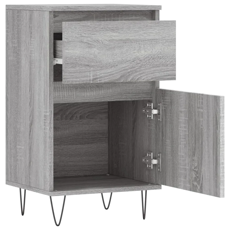 Buffet sonoma gris 40x35x70 cm bois d'ingénierie - 4