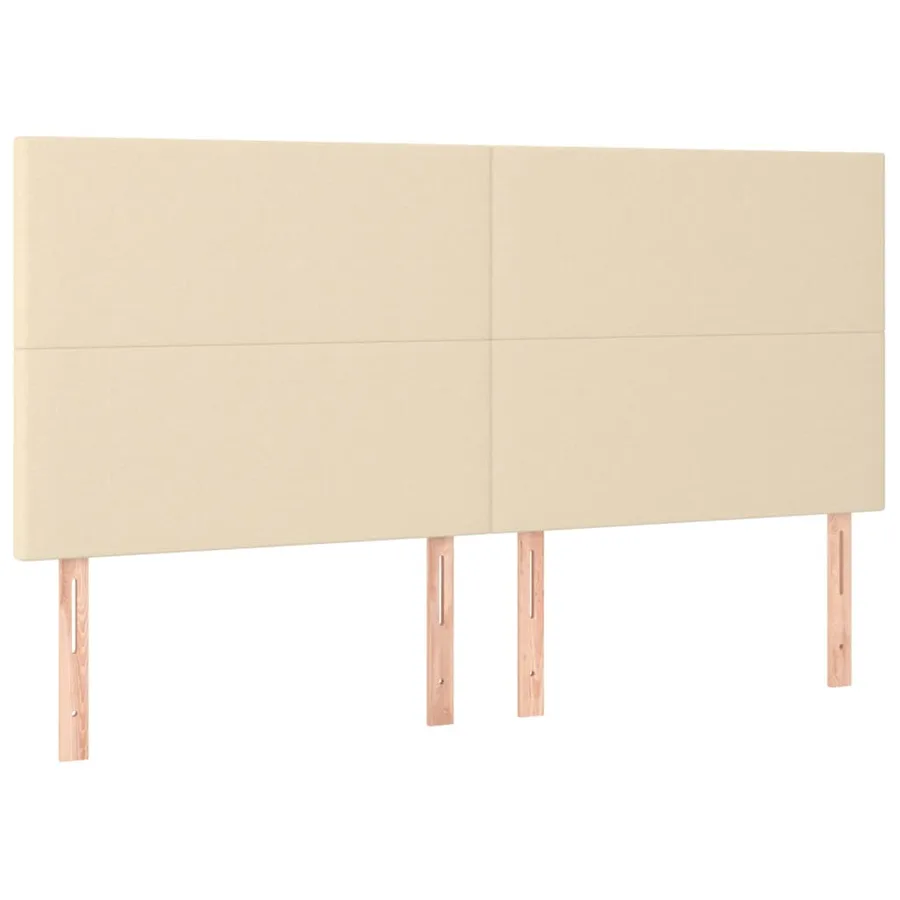 Cadre de lit sans matelas crème 180x200 cm tissu - 9