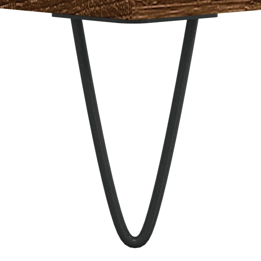 Buffet Chêne marron 34,5x34x90 cm Bois d'ingénierie - 11