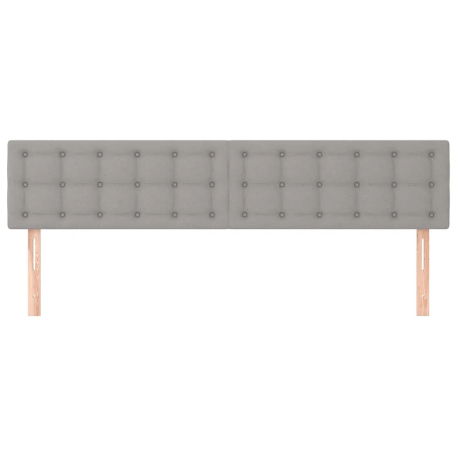 Têtes de lit Gris clair 200x5x78/88 cm Tissu - 3