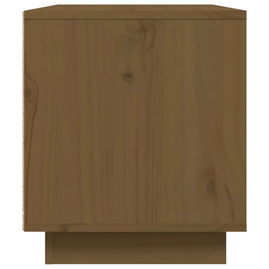 Meuble TV Marron miel 80x35x40,5 cm Bois de pin massif - 6