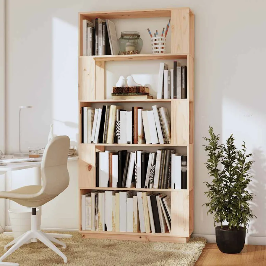 Bibliothèque/Séparateur de pièce 80x25x163,5 cm Pin solide - 3