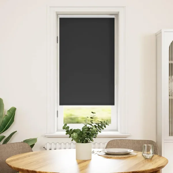 Store enrouleur occultant 44,4 x 100 cm, largeur du tissu 40 cm, noir
