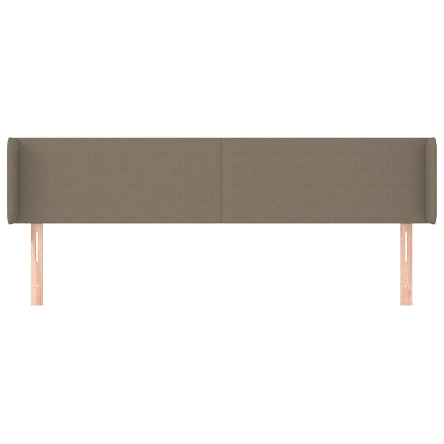 Tête de lit avec oreilles Taupe 203x16x78/88 cm Tissu - 3